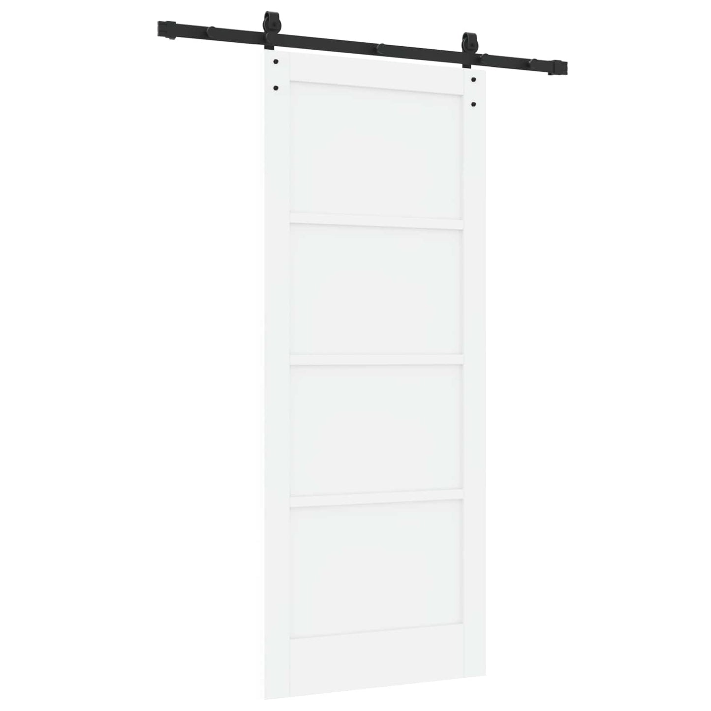 Sliding Door White 83 x 202 cm Solid Pine Wood
