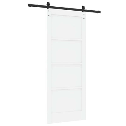 Sliding Door White 83 x 202 cm Solid Pine Wood