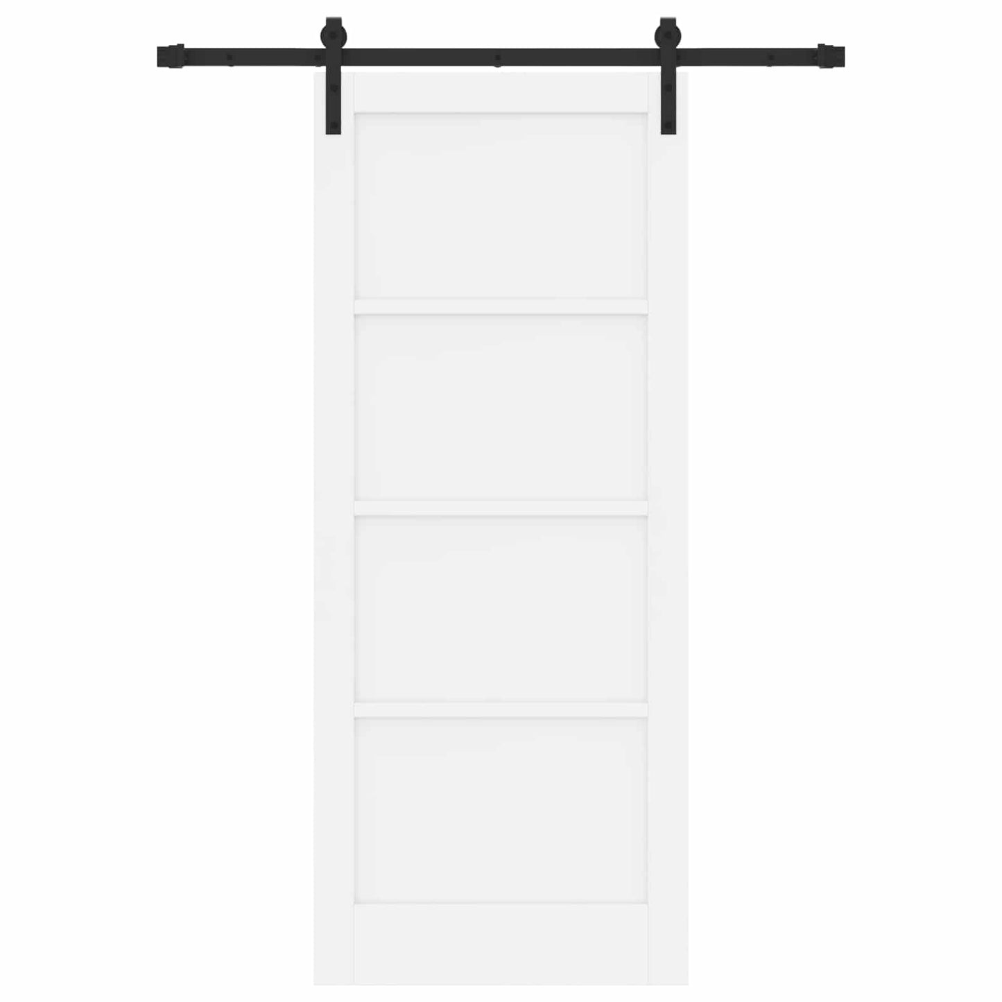 Sliding Door White 83 x 202 cm Solid Pine Wood