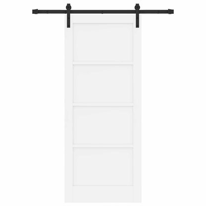 Sliding Door White 83 x 202 cm Solid Pine Wood