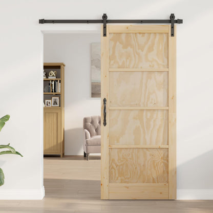 Sliding Door Natural 86 x 198.5 cm Solid Pine Wood