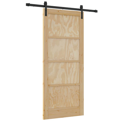 Sliding Door Natural 86 x 198.5 cm Solid Pine Wood