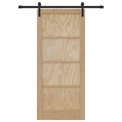 Sliding Door Natural 86 x 198.5 cm Solid Pine Wood