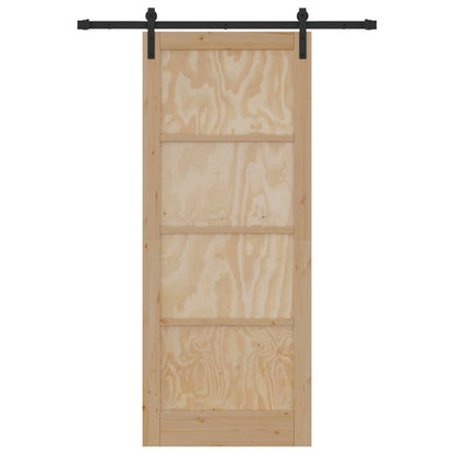 Sliding Door Natural 86 x 211 cm Solid Pine Wood
