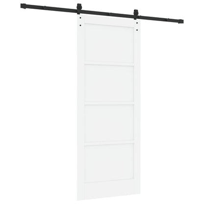 Sliding Door White 83 x 202 cm Solid Pine Wood