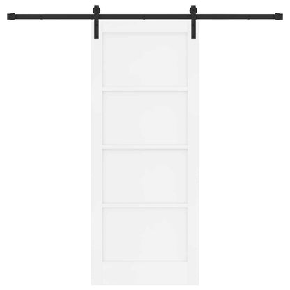 Sliding Door White 83 x 202 cm Solid Pine Wood