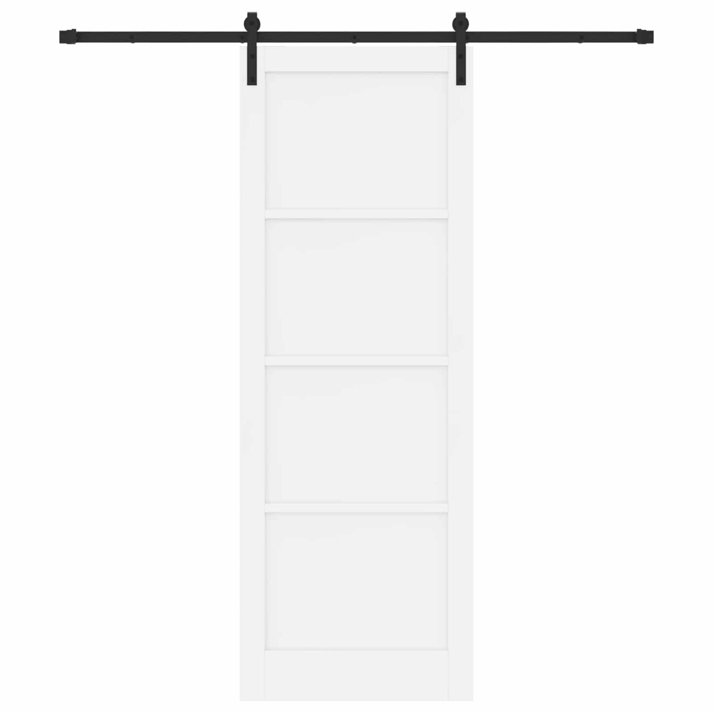 Sliding Door White 83 x 232 cm Solid Pine Wood