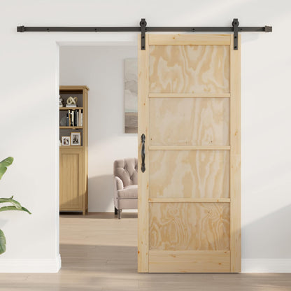 Sliding Door Natural 86 x 198.5 cm Solid Pine Wood
