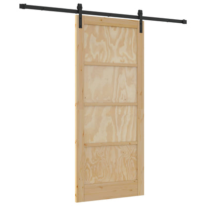 Sliding Door Natural 86 x 198.5 cm Solid Pine Wood