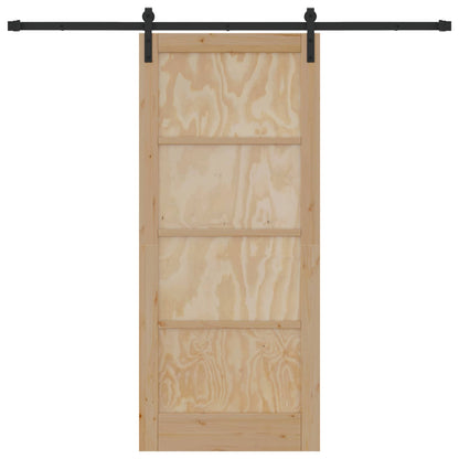 Sliding Door Natural 86 x 198.5 cm Solid Pine Wood