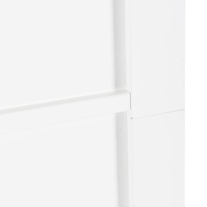 Sliding Door White and Black 83 x 232 cm Solid Pine Wood