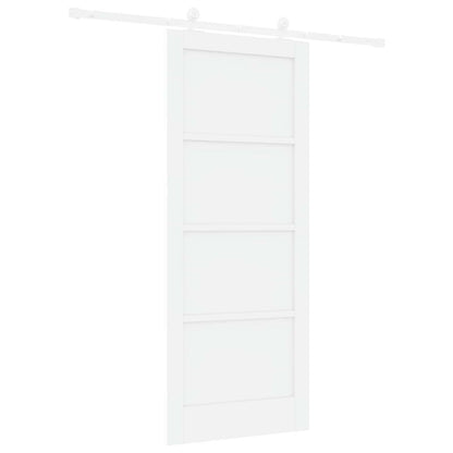 Sliding Door White 83 x 202 cm Solid Pine Wood