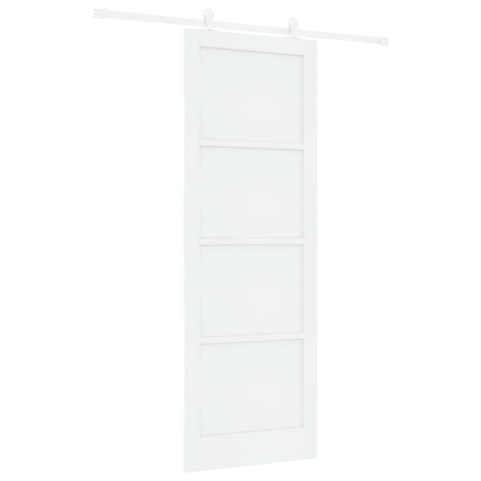 Sliding Door White 83 x 232 cm Solid Pine Wood