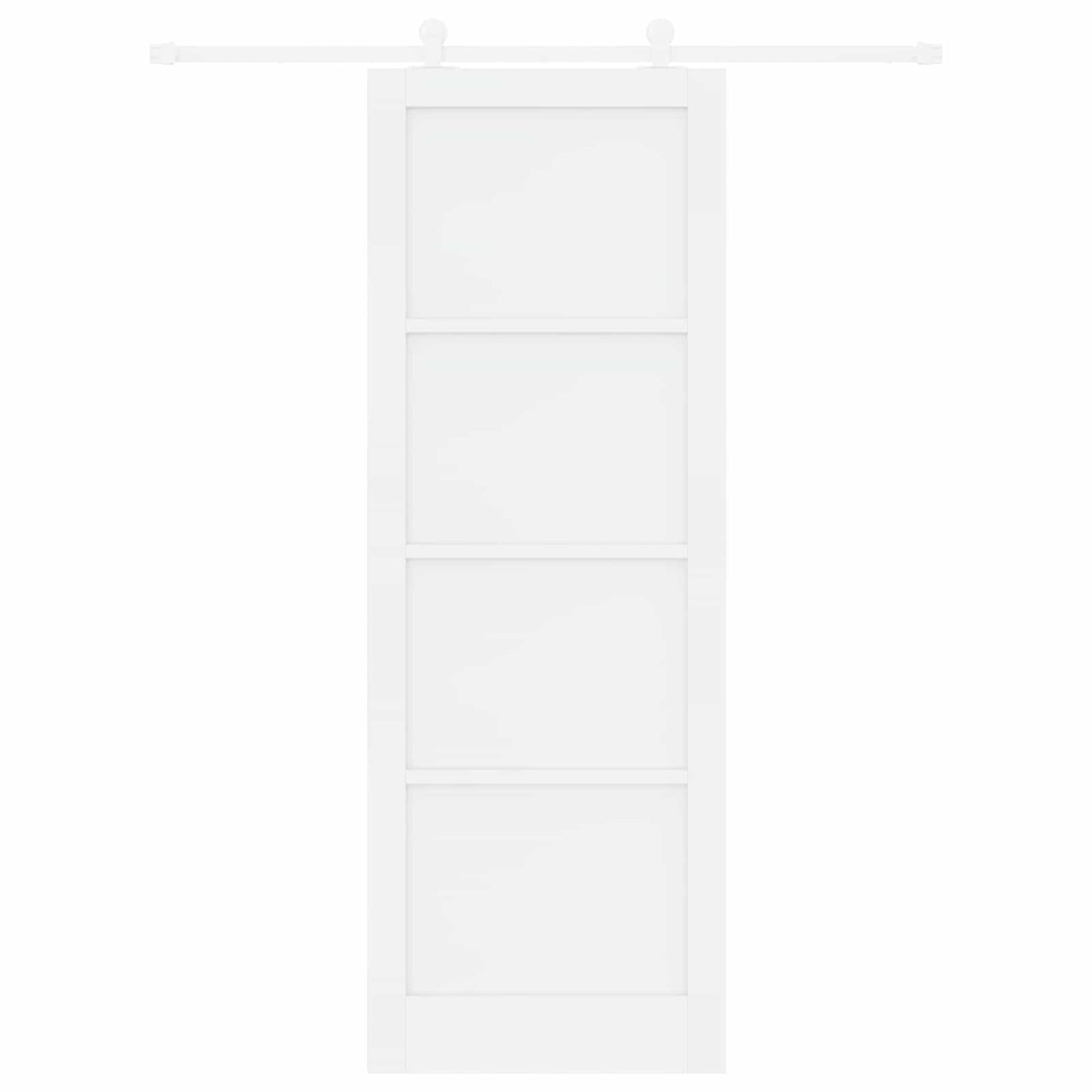 Sliding Door White 83 x 232 cm Solid Pine Wood