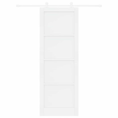 Sliding Door White 83 x 232 cm Solid Pine Wood
