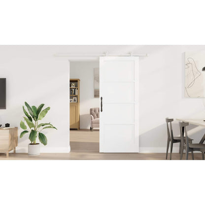 Sliding Door White 83 x 202 cm Solid Pine Wood