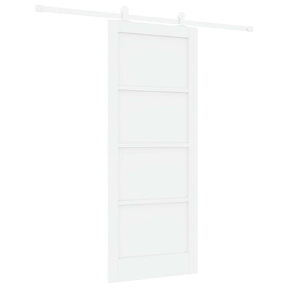 Sliding Door White 83 x 202 cm Solid Pine Wood