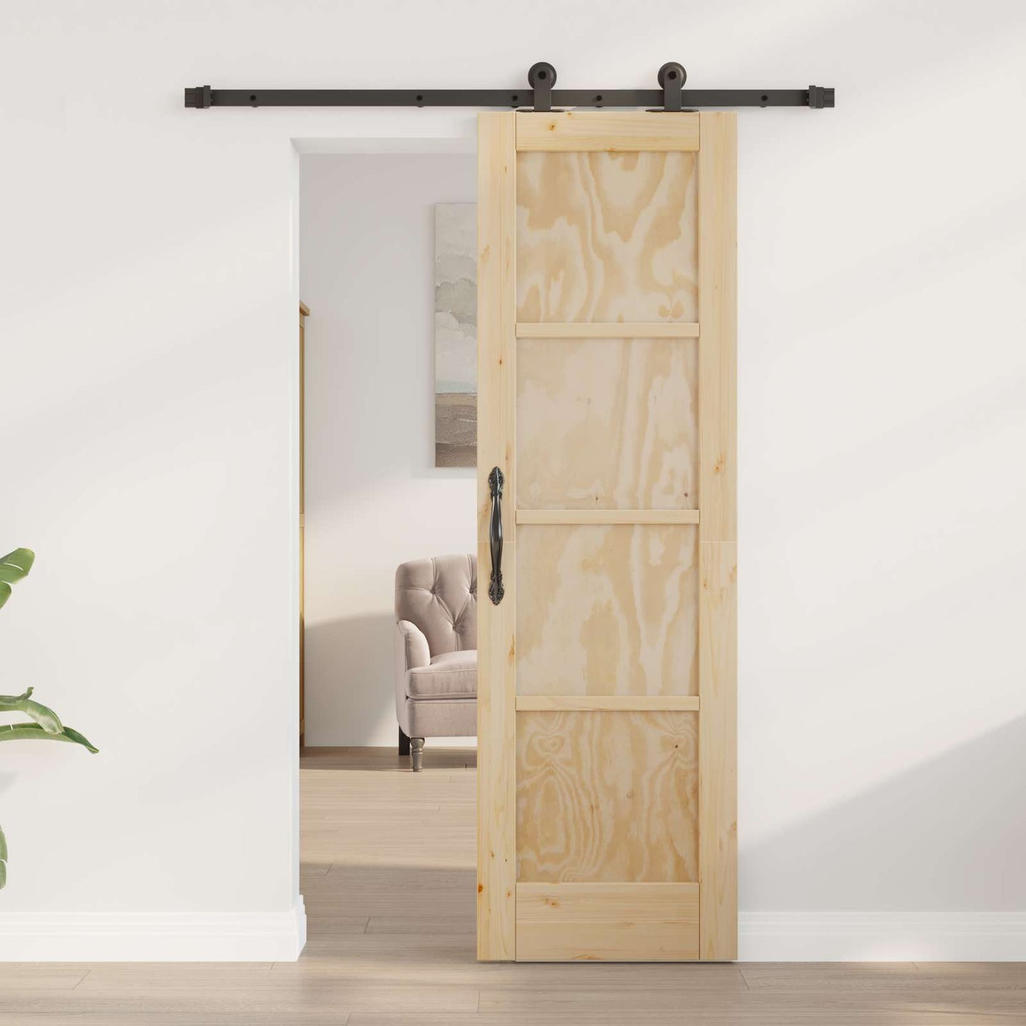 Sliding Door ORKDAL Natural 61 x 198.5 cm Solid Pine Wood