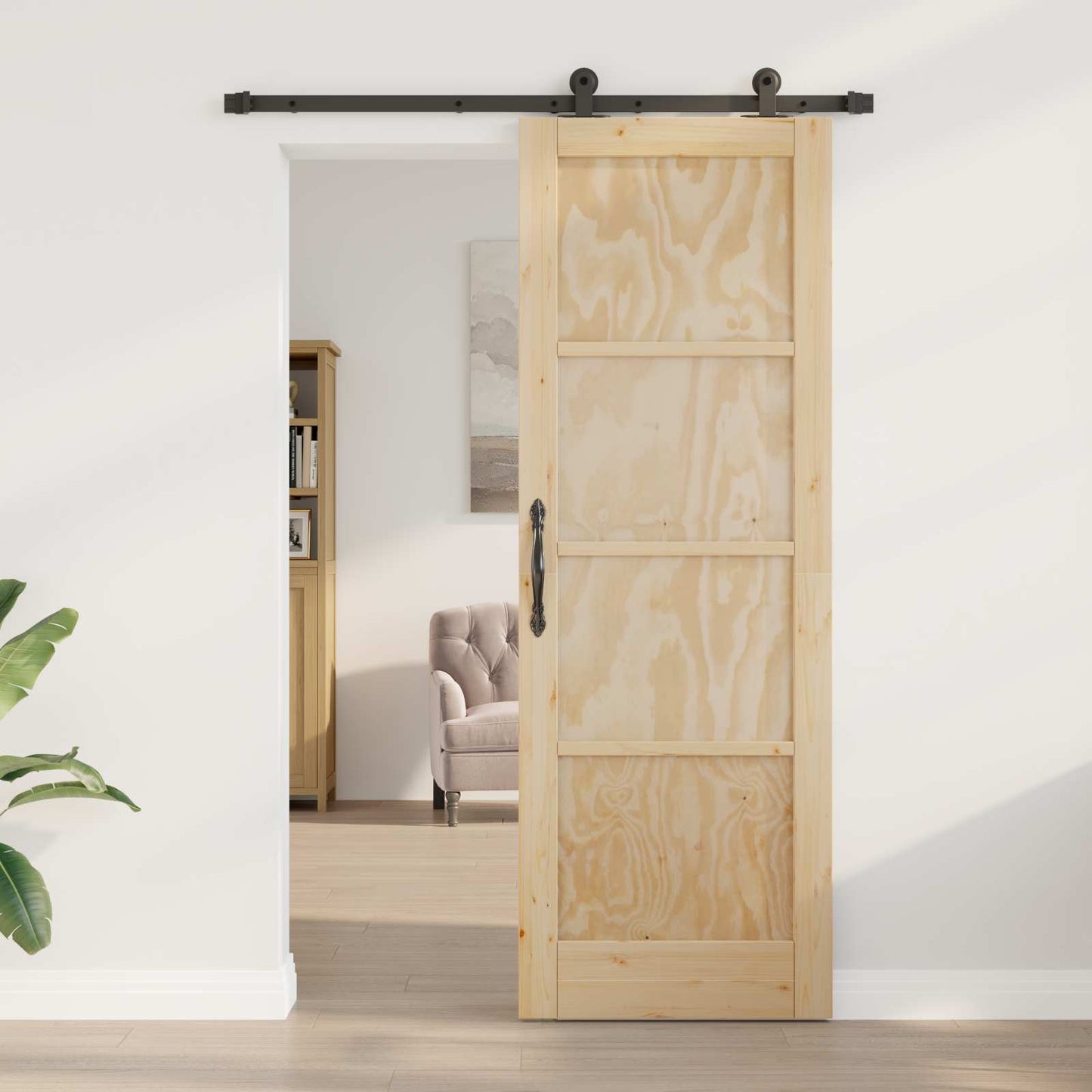 Sliding Door ORKDAL Natural 73.5 x 211 cm Solid Pine Wood