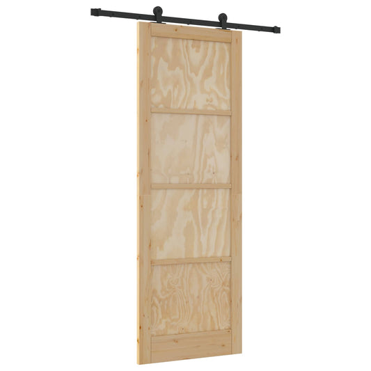 Sliding Door ORKDAL Natural 83 x 232 cm Solid Pine Wood