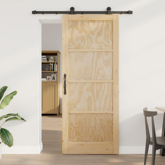 Sliding Door ORKDAL 86 x 211 cm Solid Pine Wood Natural
