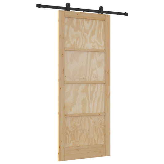 Sliding Door ORKDAL 86 x 211 cm Solid Pine Wood Natural