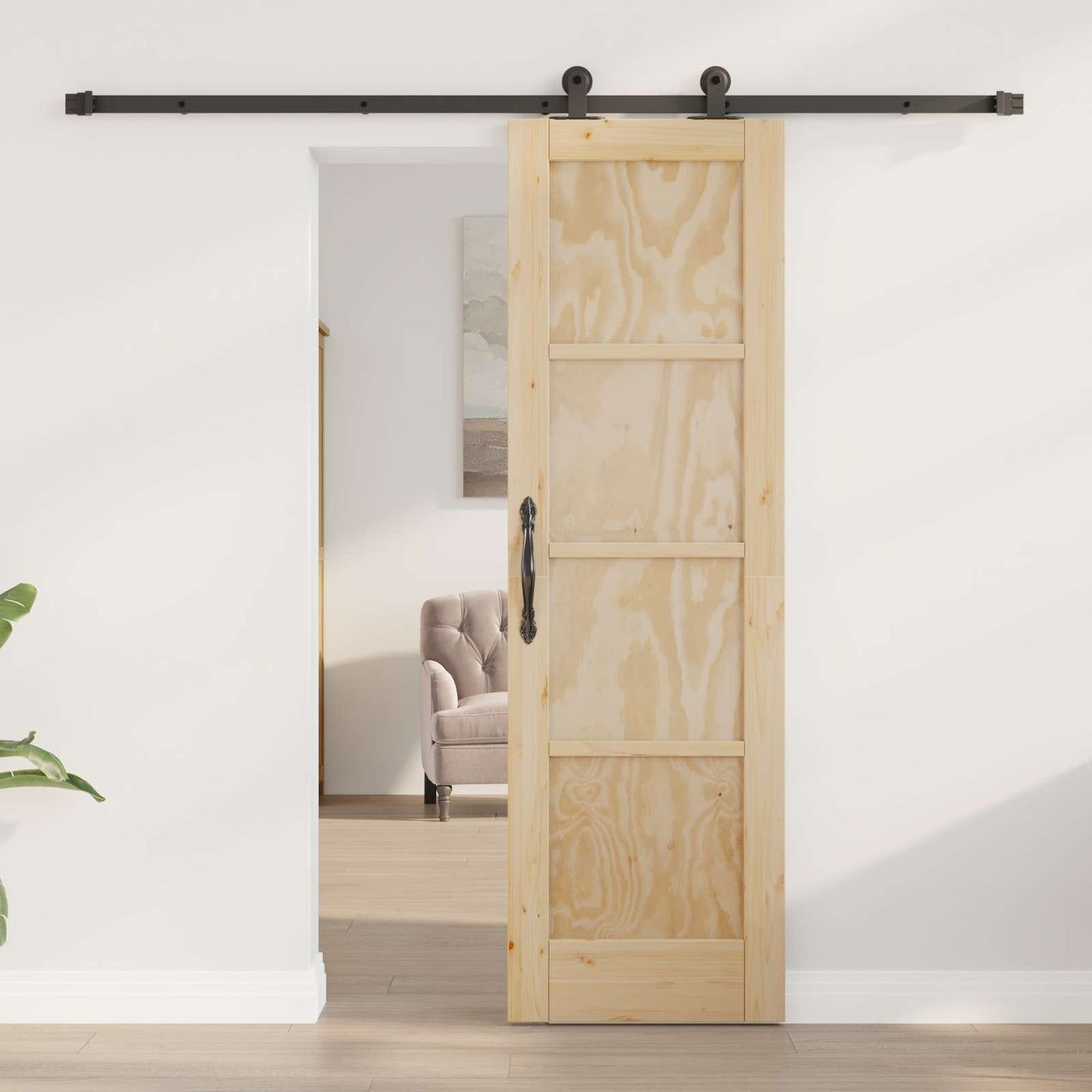 Sliding Door ORKDAL Natural 61 x 198.5 cm Solid Pine Wood