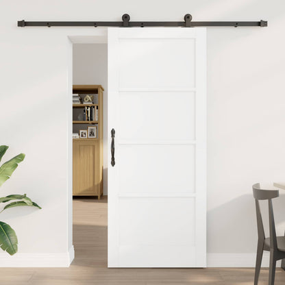 Sliding Door ORKDAL White 83 x 202 cm Solid Pine Wood