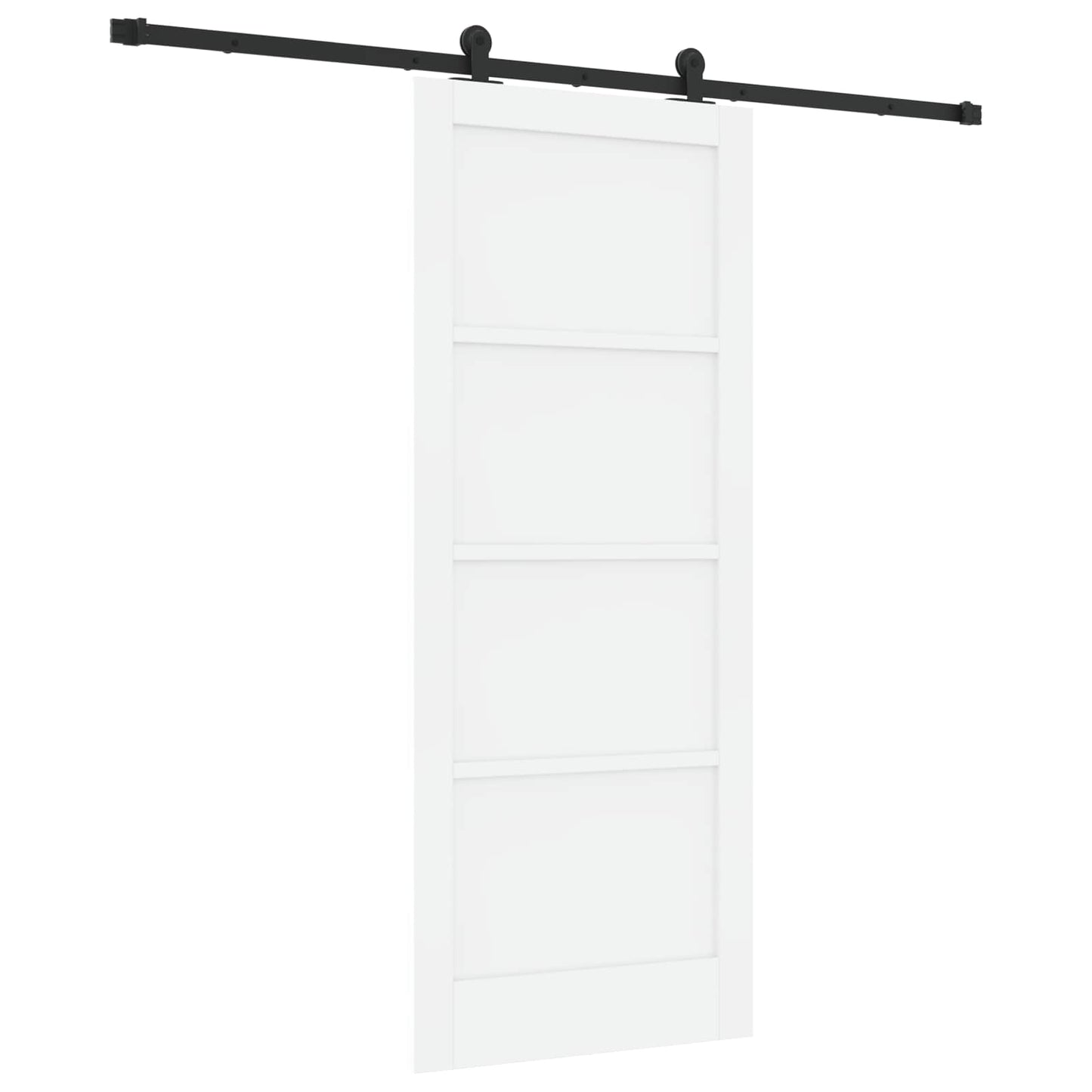 Sliding Door ORKDAL White 83 x 202 cm Solid Pine Wood