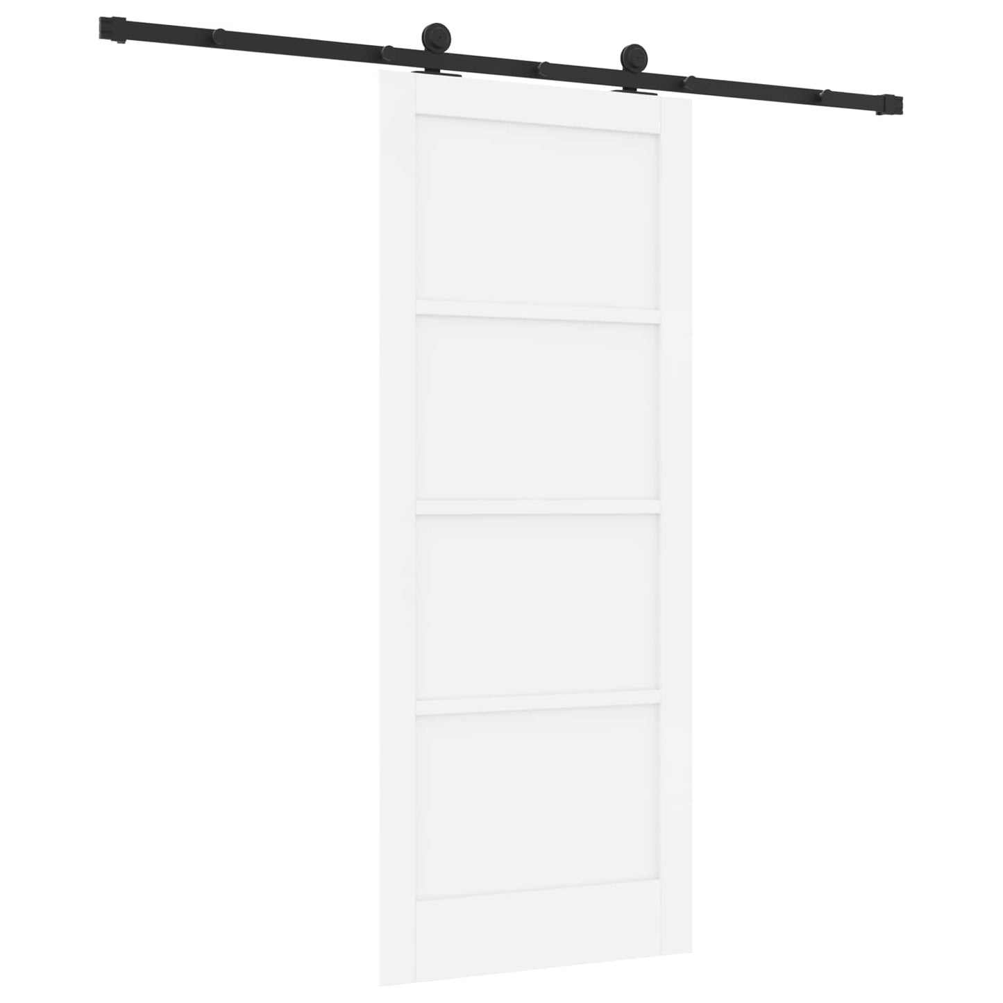 Sliding Door ORKDAL White 83 x 202 cm Solid Pine Wood