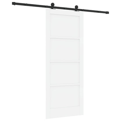 Sliding Door ORKDAL White 83 x 202 cm Solid Pine Wood