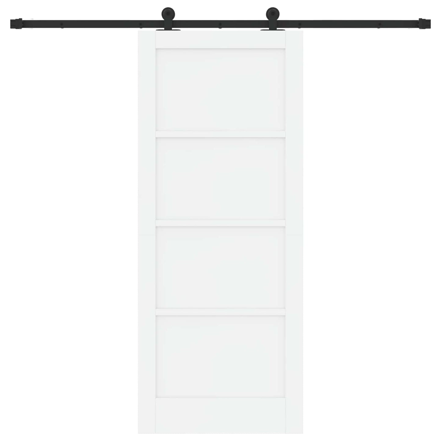 Sliding Door ORKDAL White 83 x 202 cm Solid Pine Wood