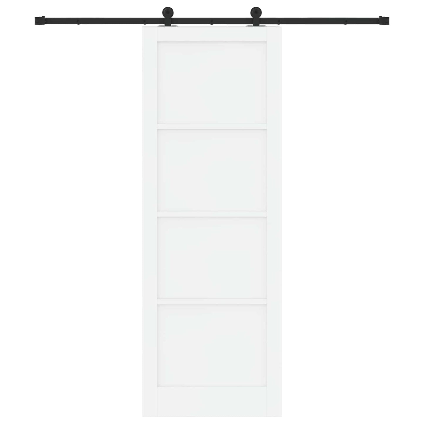 Sliding Door ORKDAL White 83 x 232 cm Solid Pine Wood