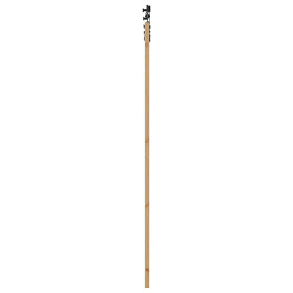 Sliding Door Natural and Black 83 x 232 cm Solid Pine Wood