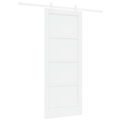 Sliding Door White 83 x 202 cm Solid Pine Wood