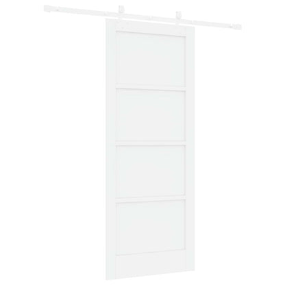 Sliding Door White 83 x 202 cm Solid Pine Wood