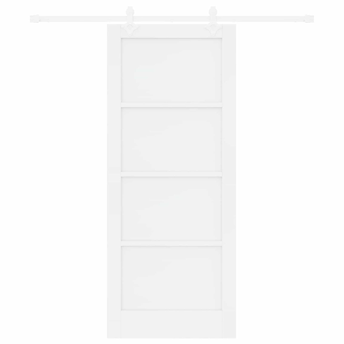 Sliding Door White 83 x 202 cm Solid Pine Wood