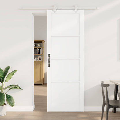 Sliding Door White 83 x 232 cm Solid Pine Wood
