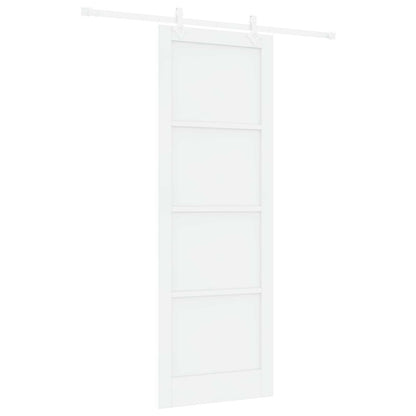 Sliding Door White 83 x 232 cm Solid Pine Wood