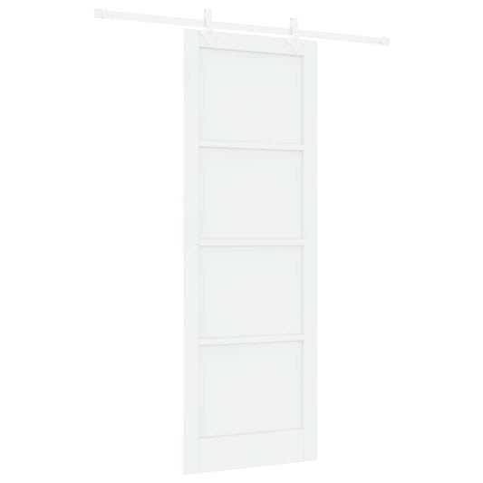 Sliding Door White 83 x 232 cm Solid Pine Wood
