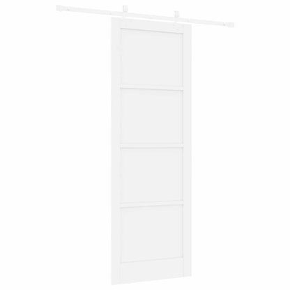 Sliding Door White 83 x 232 cm Solid Pine Wood