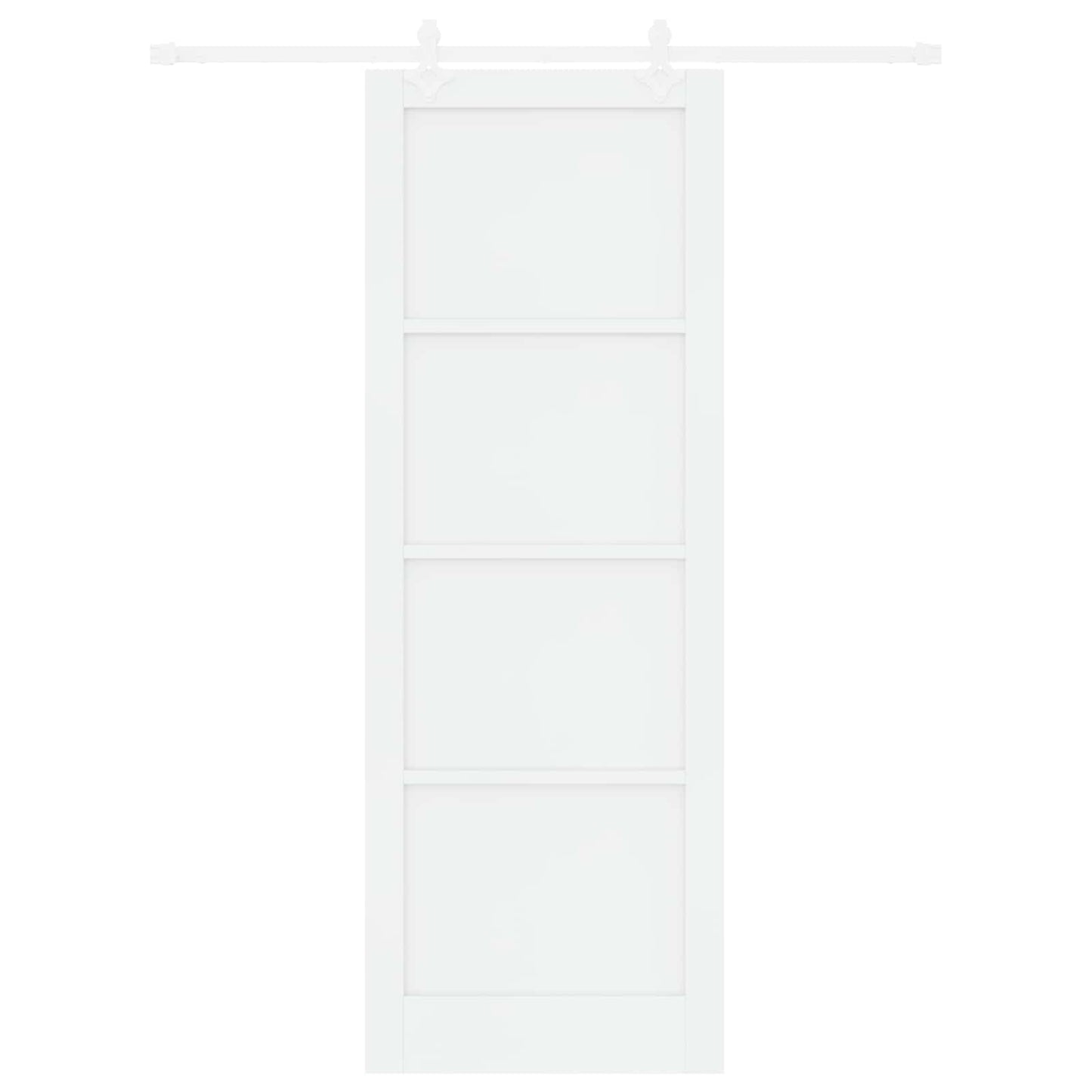 Sliding Door White 83 x 232 cm Solid Pine Wood