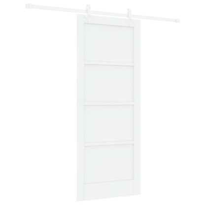 Sliding Door White 83 x 202 cm Solid Pine Wood