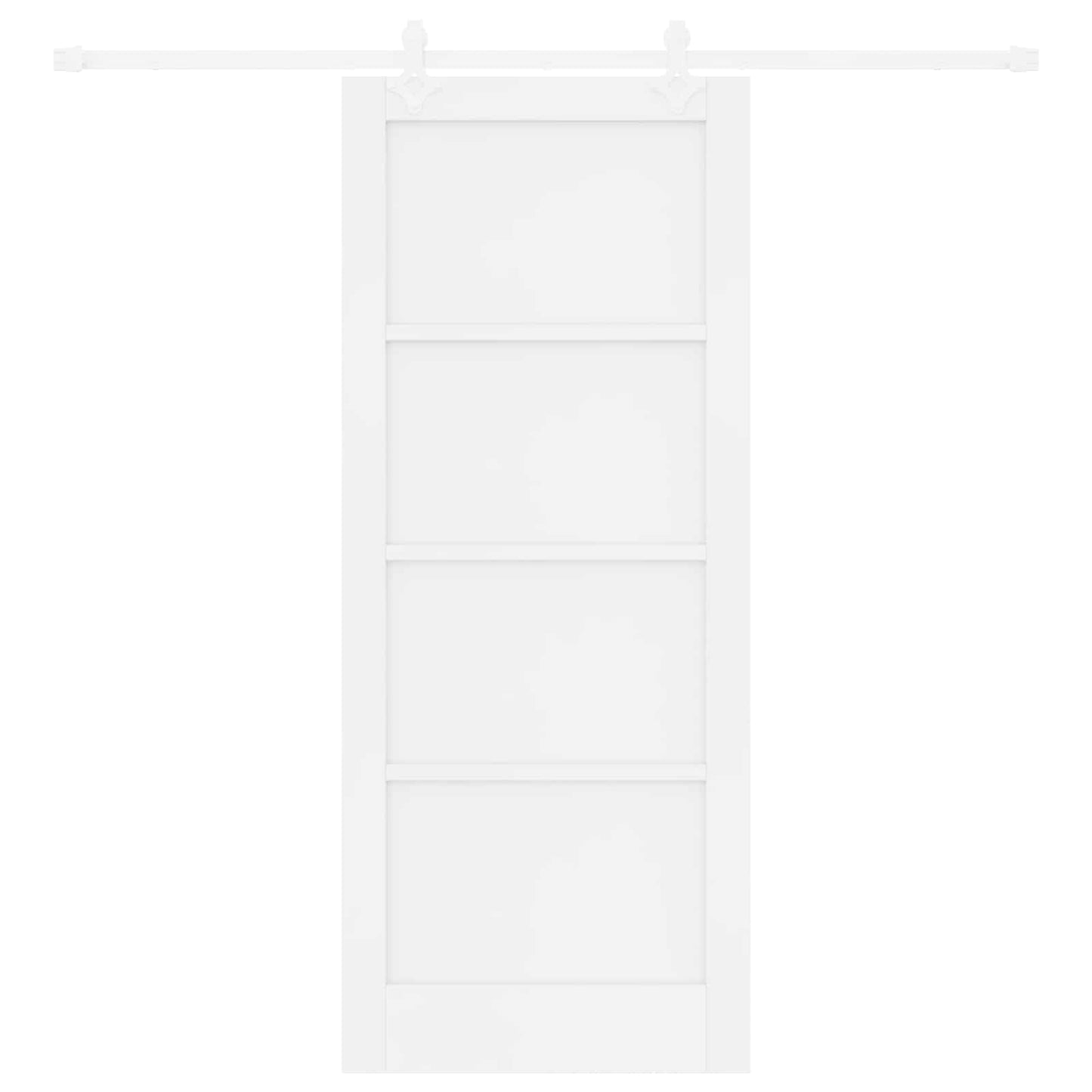 Sliding Door White 83 x 202 cm Solid Pine Wood