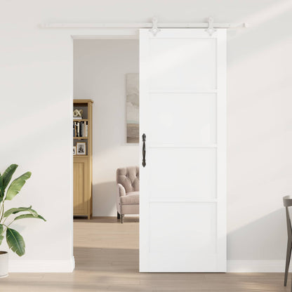 Sliding Door White 83 x 232 cm Solid Pine Wood