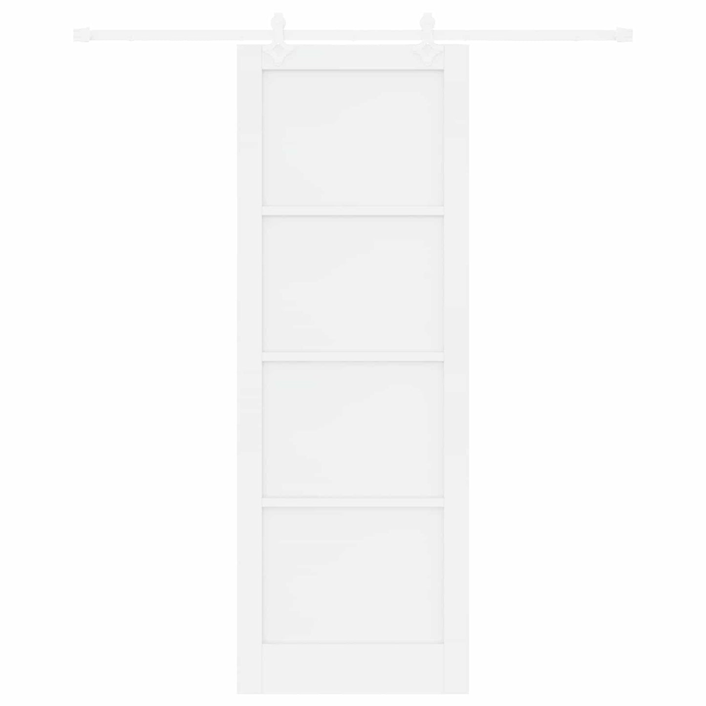 Sliding Door White 83 x 232 cm Solid Pine Wood