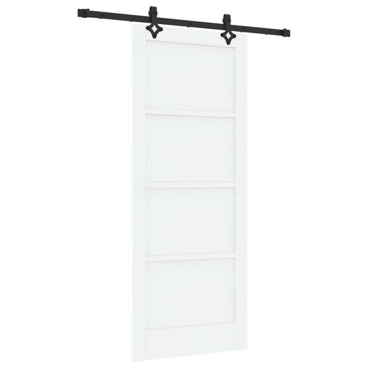 Sliding Door ORKDAL White 83 x 202 cm Solid Pine Wood
