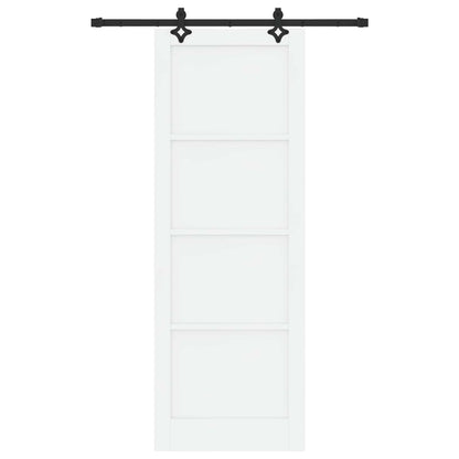 Sliding Door ORKDAL White 83 x 232 cm Solid Pine Wood