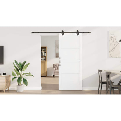Sliding Door ORKDAL White 83 x 202 cm Solid Pine Wood