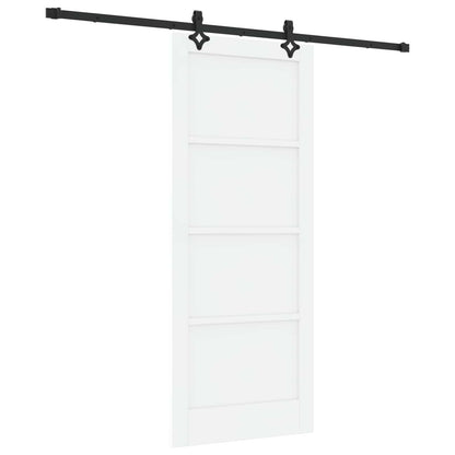Sliding Door ORKDAL White 83 x 202 cm Solid Pine Wood